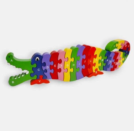 CROCODILE PUZZLE - COLORS, LETTERS & NUMBERS