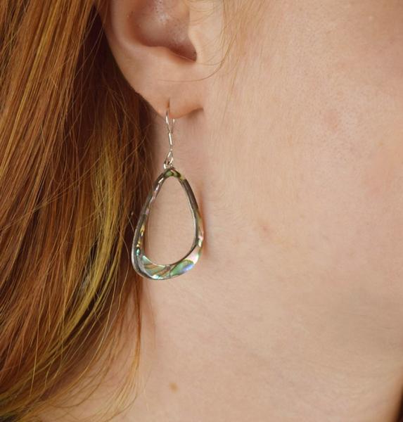 ABALONE HOOP EARRINGS