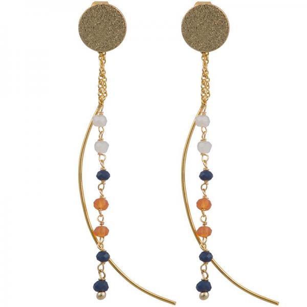 NAVY NIKKI EARRINGS