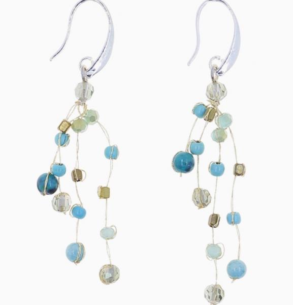 TURQUOISE BEADED EARRINGS