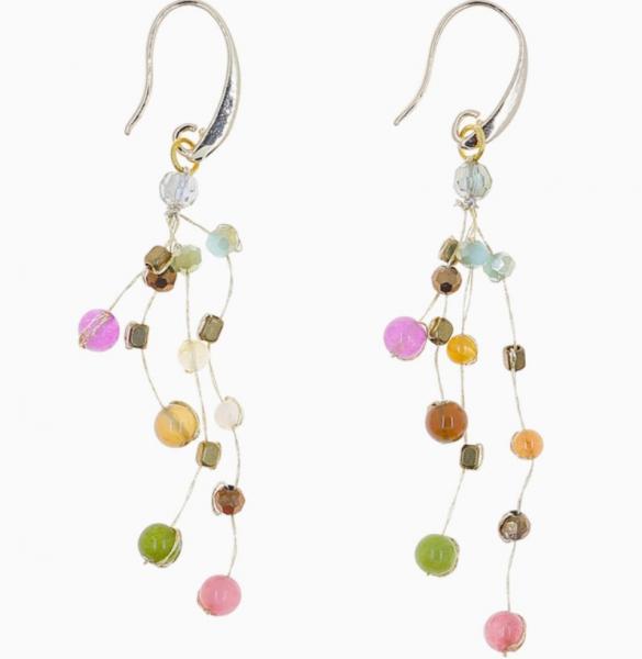 PINKS BEADED EARRINGS