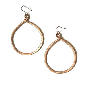 HAMMERED COPPER EARRINGS