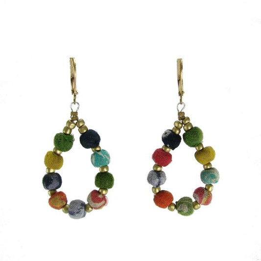 KANTHA TEARDROP EARRINGS