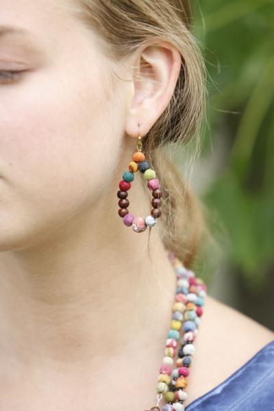 KANTHA TEARDROP EARRINGS