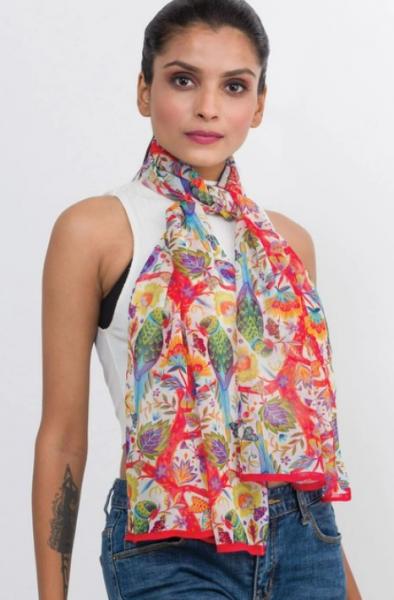 TROPICAL BIRDS SCARF