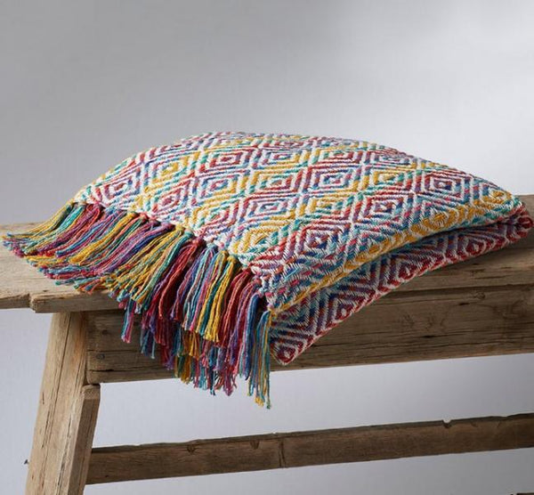 RAINBOW UPCYCLED COTTON THROW