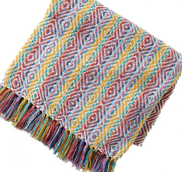 RAINBOW UPCYCLED COTTON THROW