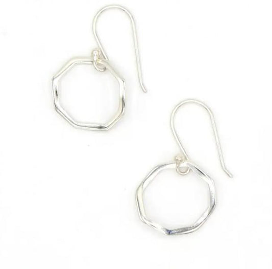 ORGANIC CIRCLE STERLING EARRINGS