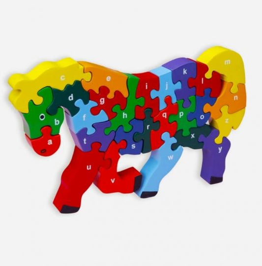 HORSE PUZZLE - COLORS & LETTERS