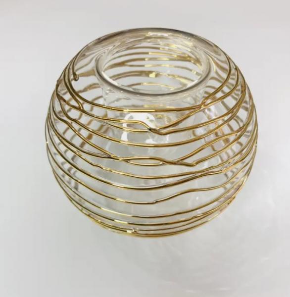 SPIRAL BLOWN GLASS CANDLE HOLDER