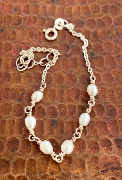 STERLING FRESHWATER PEARL BRACELET