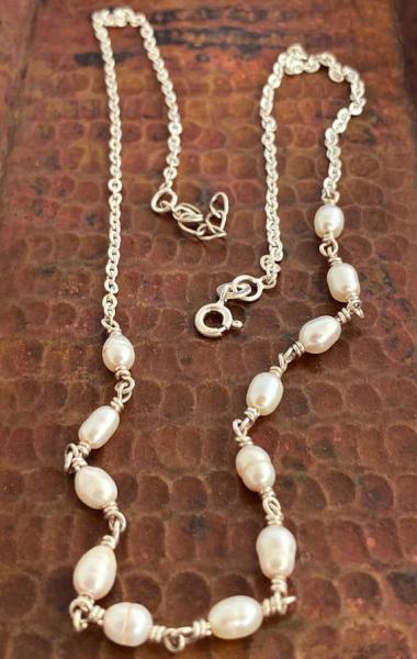 STERLING FRESHWATER PEARL NECKLACE