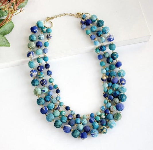 AZURE MULTISTRAND NECKLACE