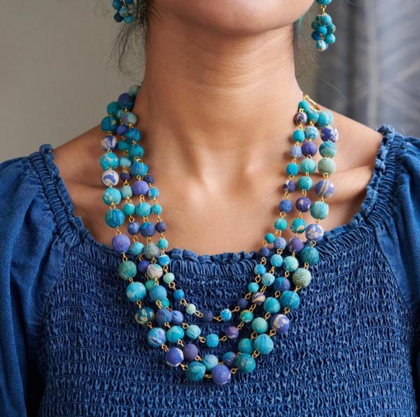 AZURE MULTISTRAND NECKLACE