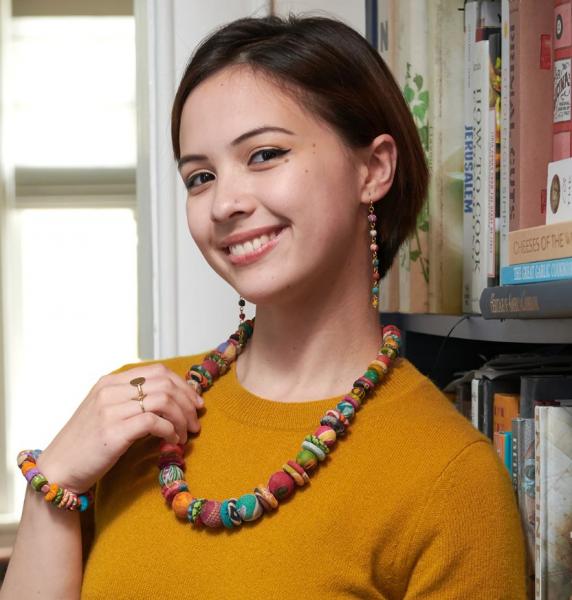 KANTHA BUTTONS AND BEADS NECKLACE