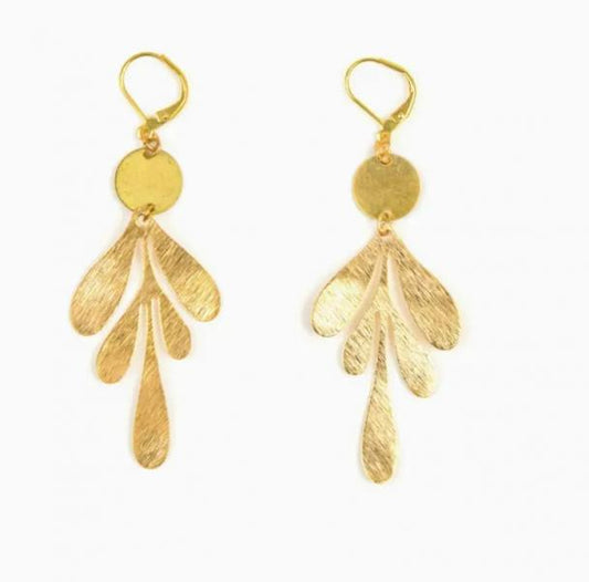 GRAPHIC LEAVES EARRINGS