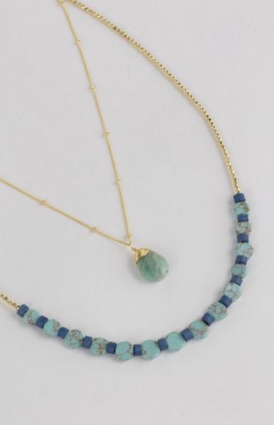 LAYERED AMAZONITE NECKLACE