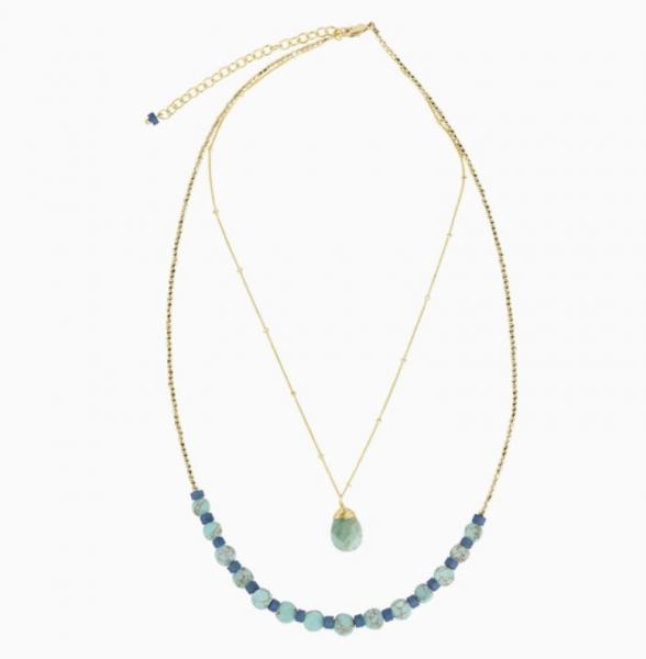 LAYERED AMAZONITE NECKLACE