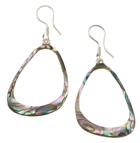 ABALONE HOOP EARRINGS